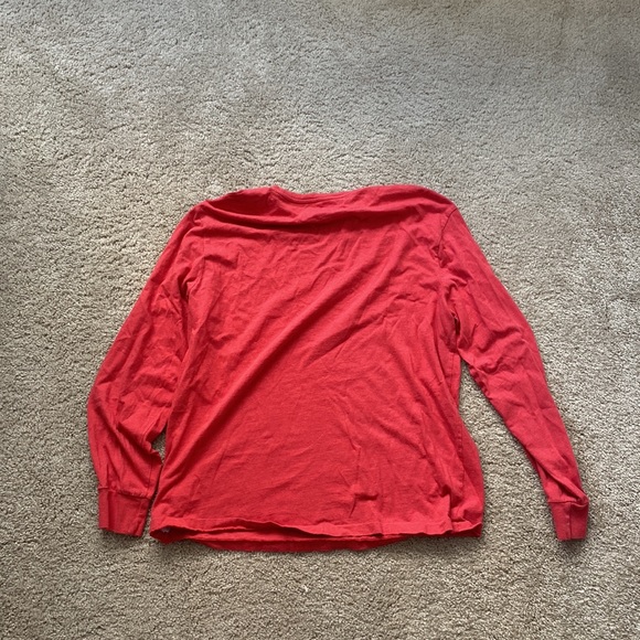 Ralph Lauren Men’s Red/Orange Polo Long Sleeve T-Shirt Size Large - Picture 2 of 2